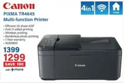 Incredible Connection Canon PIXMA TR4645 Multi-function Printer offer
