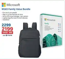 Incredible Connection Microsoft M365 Family Value Bundle offer