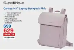 Incredible Connection Supa Nova Carissa 14.1" Laptop Backpack Pink offer