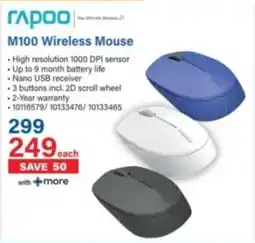 Incredible Connection Raроо M100 Wireless Mouse offer