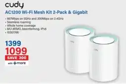 Incredible Connection Cudy AC1200 Wi-Fi Mesh Kit 2-Pack & Gigabit offer