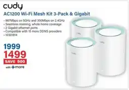 Incredible Connection Cudy AC1200 Wi-Fi Mesh Kit 3-Pack & Gigabit offer