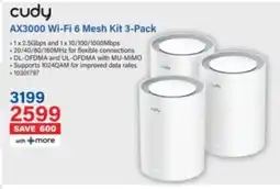Incredible Connection Cudy AX3000 Wi-Fi 6 Mesh Kit 3-Pack offer