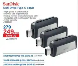 Incredible Connection SanDisk Dual Drive Type-C 64GB offer