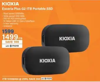 Incredible Connection KIOXIA Exceria Plus G2 1TB Portable SSD offer