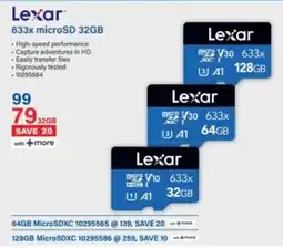 Incredible Connection Lexar 633x microSD 32GB offer