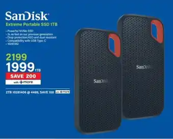 Incredible Connection SanDisk Extreme Portable SSD 1TB offer
