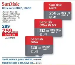 Incredible Connection SanDisk Ultra microSDXC, 128GB offer
