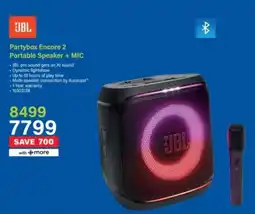 Incredible Connection JBL Partybox Encore 2 Portable Speaker + MIC offer