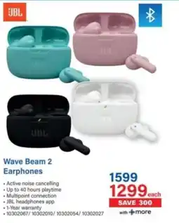 Incredible Connection JBL Wave Beam 2 Earphones offer