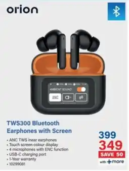 Incredible Connection Orion TWS300 Bluetooth Earphones with Screen offer