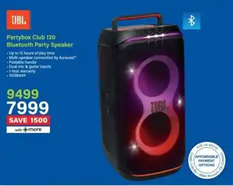 Incredible Connection JBL Partybox Club 120 Bluetooth Party Speaker offer