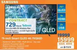 Incredible Connection Samsung 75-inch Smart QLED 4K-75Q60D offer
