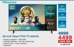 Incredible Connection Hisense 40-inch Smart FHD TV-40A4Q offer