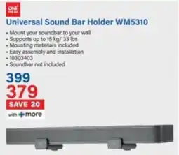 Incredible Connection One For All Universal Sound Bar Holder WM5310 offer