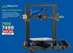 Incredible Connection Creality Ender 3-V3-KE 3D Printer offer
