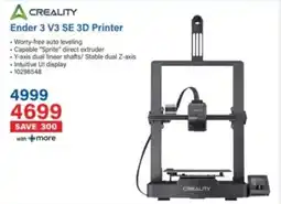 Incredible Connection Creality Ender 3 V3 SE 3D Printer offer