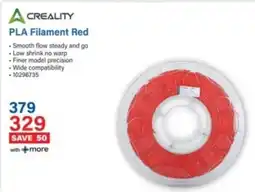 Incredible Connection Creality PLA Filament Red offer