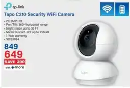 Incredible Connection Tp-link Tapo C210 Security WiFi Camera offer