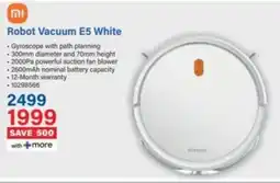 Incredible Connection Xiaomi Robot Vacuum E5 White offer