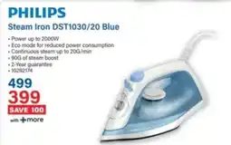 Incredible Connection PHILIPS Steam Iron DST1030/20 Blue offer
