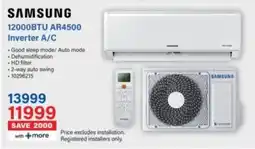 Incredible Connection Samsung 12000BTU AR4500 Inverter A/C offer