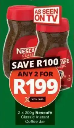 Checkers Nescafé Classic Instant Coffee Jar offer