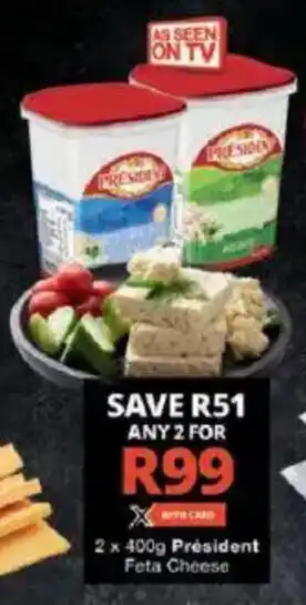 Checkers Président Feta Cheese offer