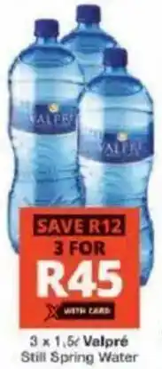 Checkers Valpre Still Spring Water offer