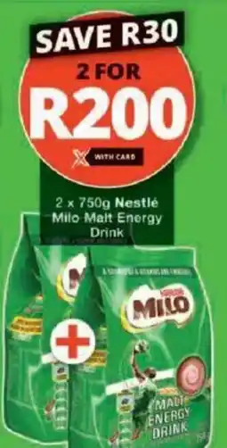 Checkers Nestle Milo Malt Energy Drink offer