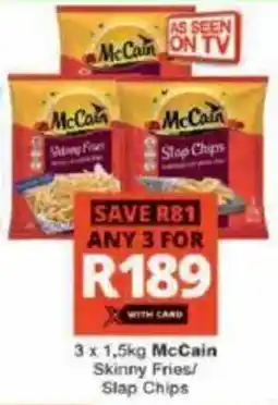 Checkers McCain Skinny Fries/ Slap Chips offer