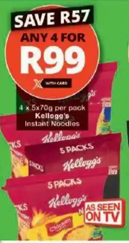 Checkers Kellogg's Instant Noodles offer