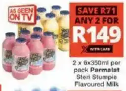 Checkers Parmalat Steri Stumpie Flavoured Milk offer