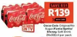 Checkers Coca-Cola Original/ No Sugar/ Fanta/ Sprite/ Stoney Soft Drink offer