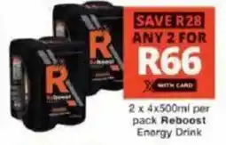 Checkers Reboost Energy Drink offer