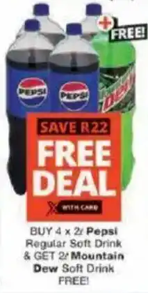 Checkers Pepsi Regular Soft Drink offer