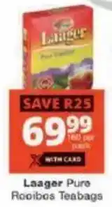 Checkers Laager Pure Rooibos Teabags offer