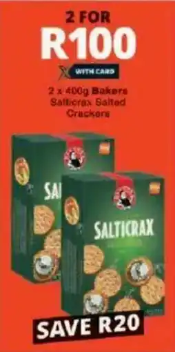 Checkers Bakers Salticrax Salted Crackers offer