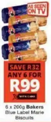 Checkers Bakers Blue Label Marie Biscuits offer