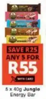 Checkers Jungle Energy Bar offer