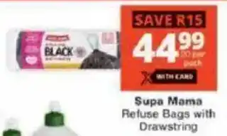 Checkers Supa Mama Refuse Bags with Drawstring offer