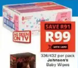 Checkers Johnson's Baby Wipes offer