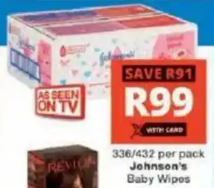 Checkers Johnson's Baby Wipes offer