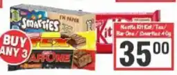 Big Save Nestle KitKat/ Tex/ Bar One/ Smarties offer