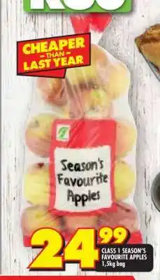 Shoprite CLASS 1 SEASON'S FAVOURITE APPLES offer