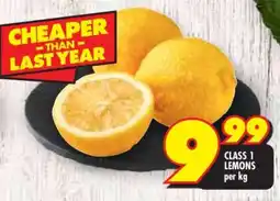 Shoprite CLASS 1 LEMONS per kg offer