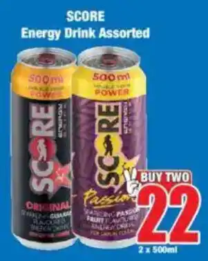 Boxer SCORE Energy Drink Assorted offer