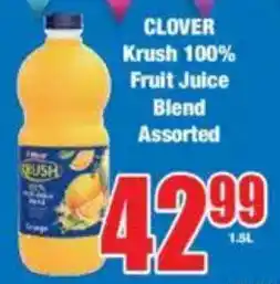 Boxer CLOVER Krush 100% Fruit Juice Blend Assorted offer
