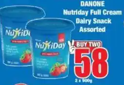 Boxer DANONE Nutriday Full Cream Dairy Snack Assorted offer