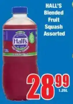 Boxer HALL'S Blended Fruit Squash Assorted offer